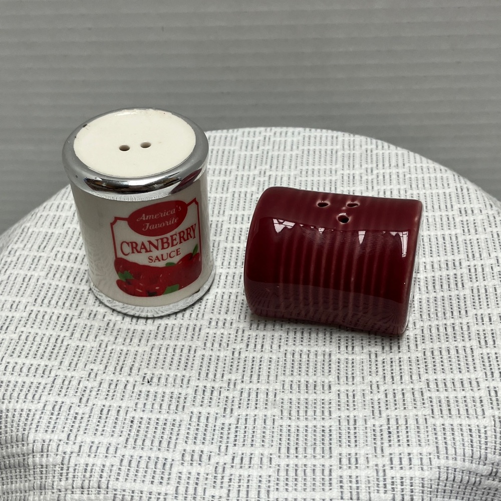 Cranberry Sauce Salt and Pepper Shakers